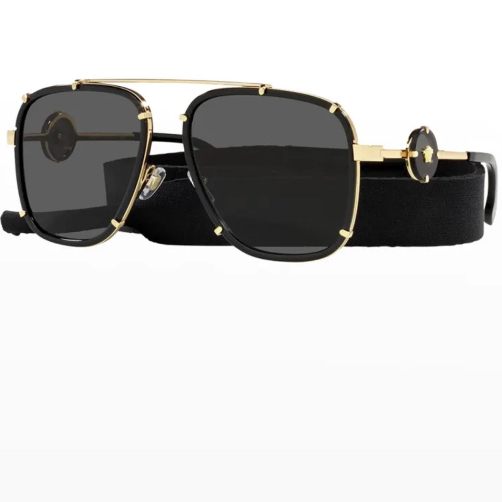 Versace Medusa Brown Aviator Sunglasses